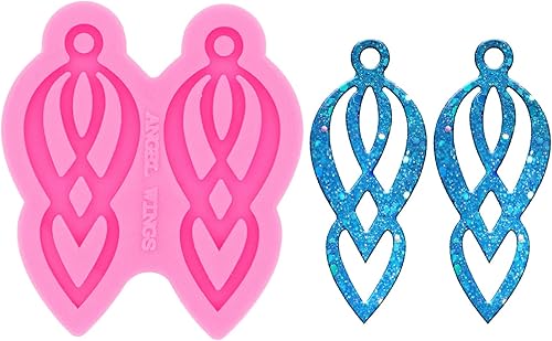 Moldes de silicona para aretes medianos para manualidades, fabricación de joyas de resina, moldes de resina epoxi, moldes de resina de silicona para