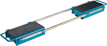 Vestil ASKT-12 Steel Adjustable Machinery Skates 10-1/2 In. x 16-1/2 In. x 4-1/2 In. 12 Ton Capacity Blue
