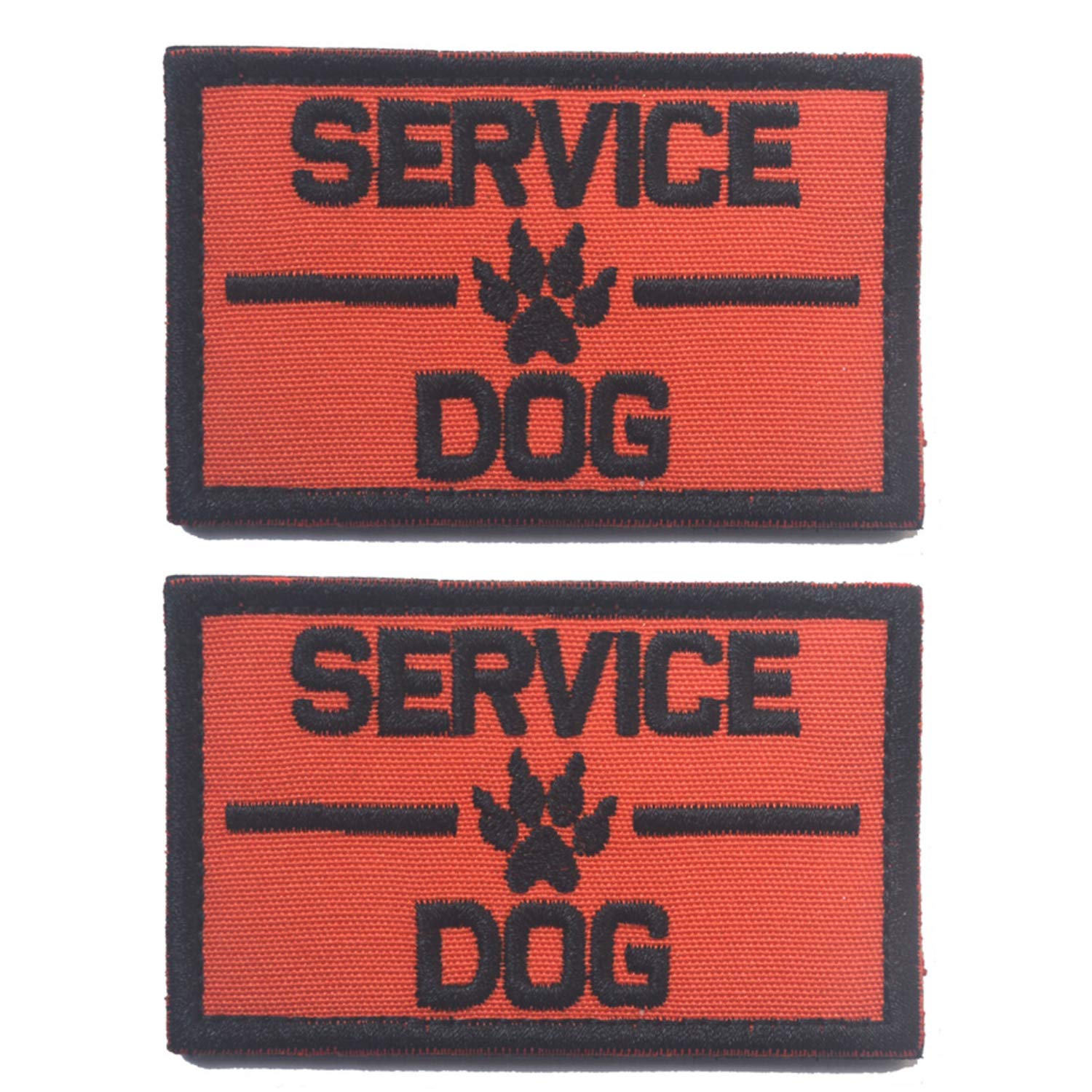 2 Pack Homiego Service Dog Embroidered Tactical Morale Patch Badge for Dog Harness & Vest