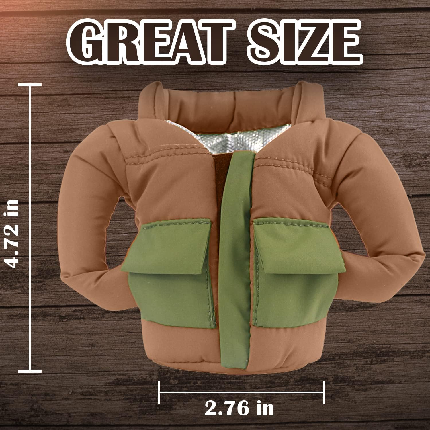 Drinkware Jacket,2 Pack Beverage Jacket, Great Packaged Beer Jacket for Cans, Funny Can Cover Gifts for Women, Men, Mom, Dad and Boyfriend(Red+Brown) image 3