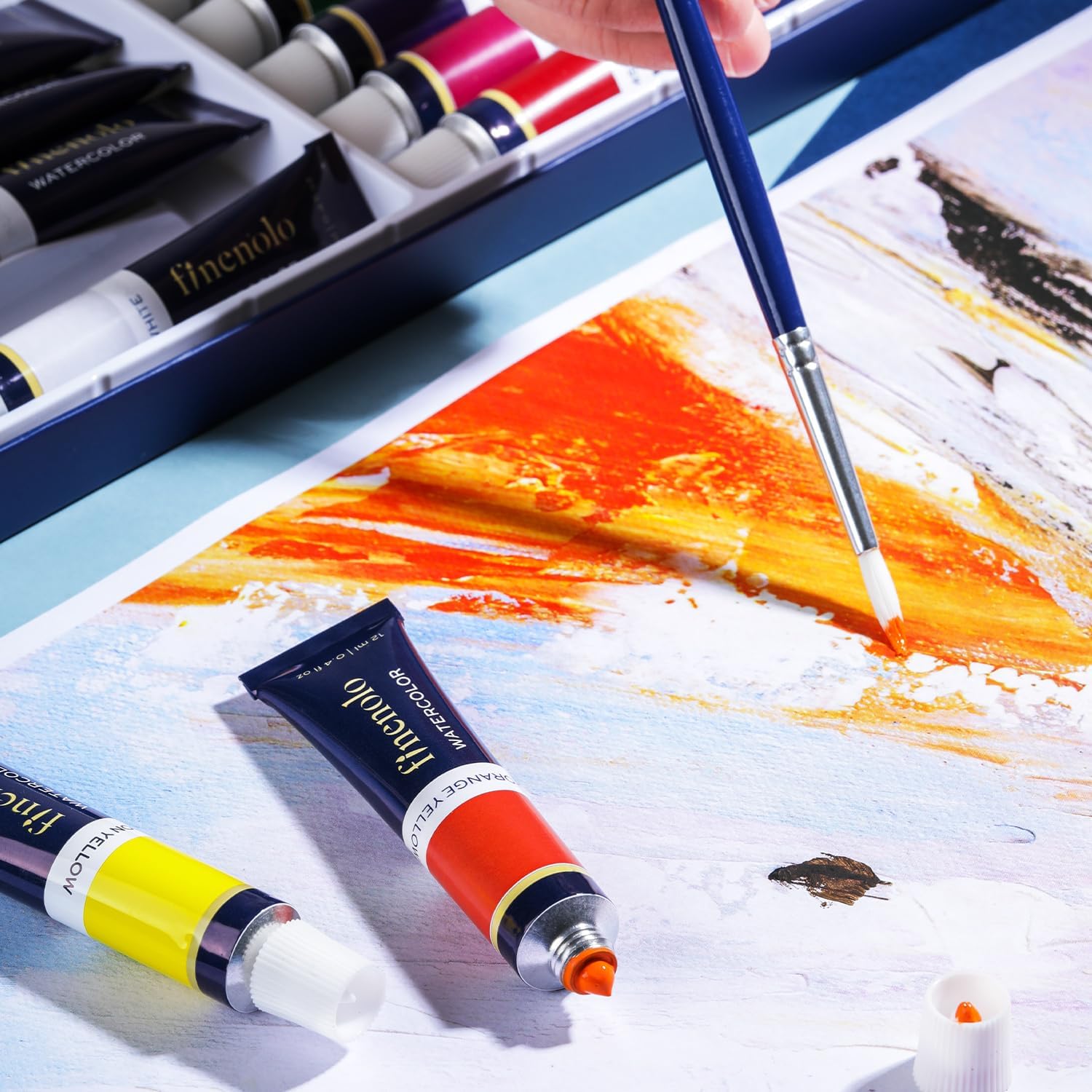 Watercolor paints Finenolo 12ml. 24 colors