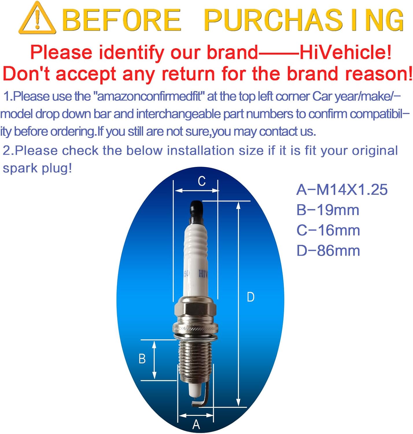 V7450 Laser Iridium Spark Plugs - Automotive Replacement Spark Plugs,OE Replace XP985 ZFR5LP-13G 7781,6 Pack