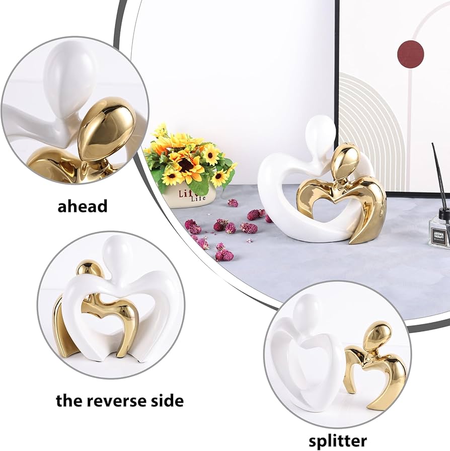 Amazon.com: Gold Home Decor,Couple Statue Decor,Tv Stand Decor