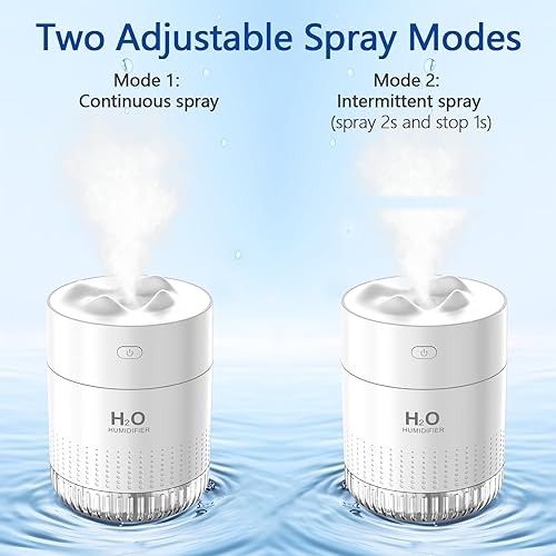 Miniatura 6 de HOTLIFE Mini humidificador portátil, pequeño humidificador de plantas de niebla fría, humidificador personal recargable de escritorio para