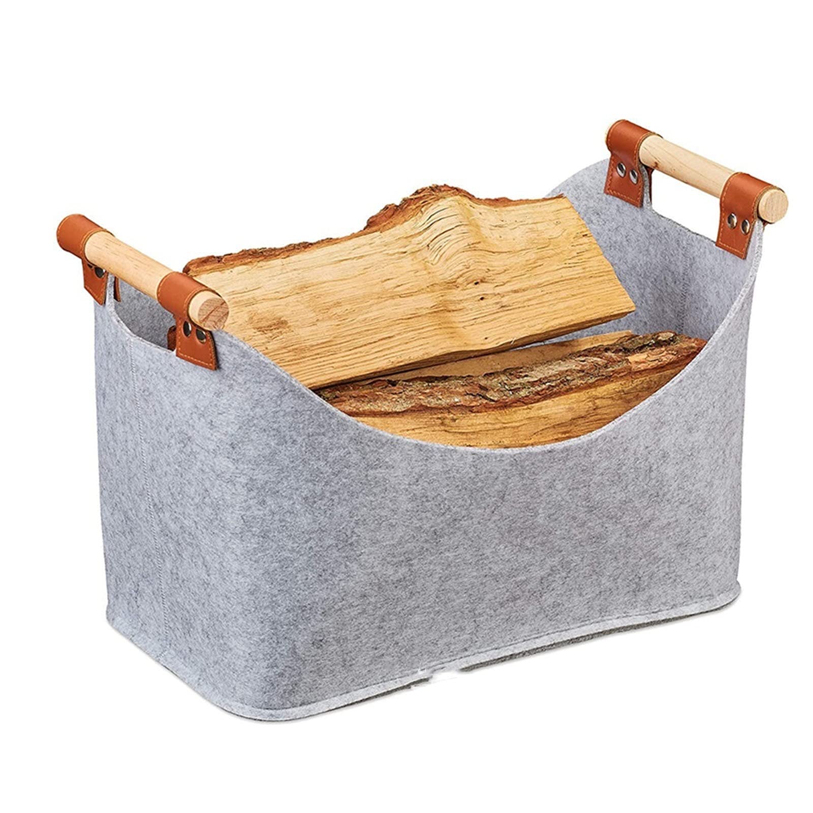 Borsa Per Legna Da Ardere Sacchetto di feltro Legna da ardere Carrier Persone Sacchetto Pocket Pocket Pocket Tasca Legna da ardere for il trasporto di legno a casa o in campeggio Borsa Per Legna Da Ar