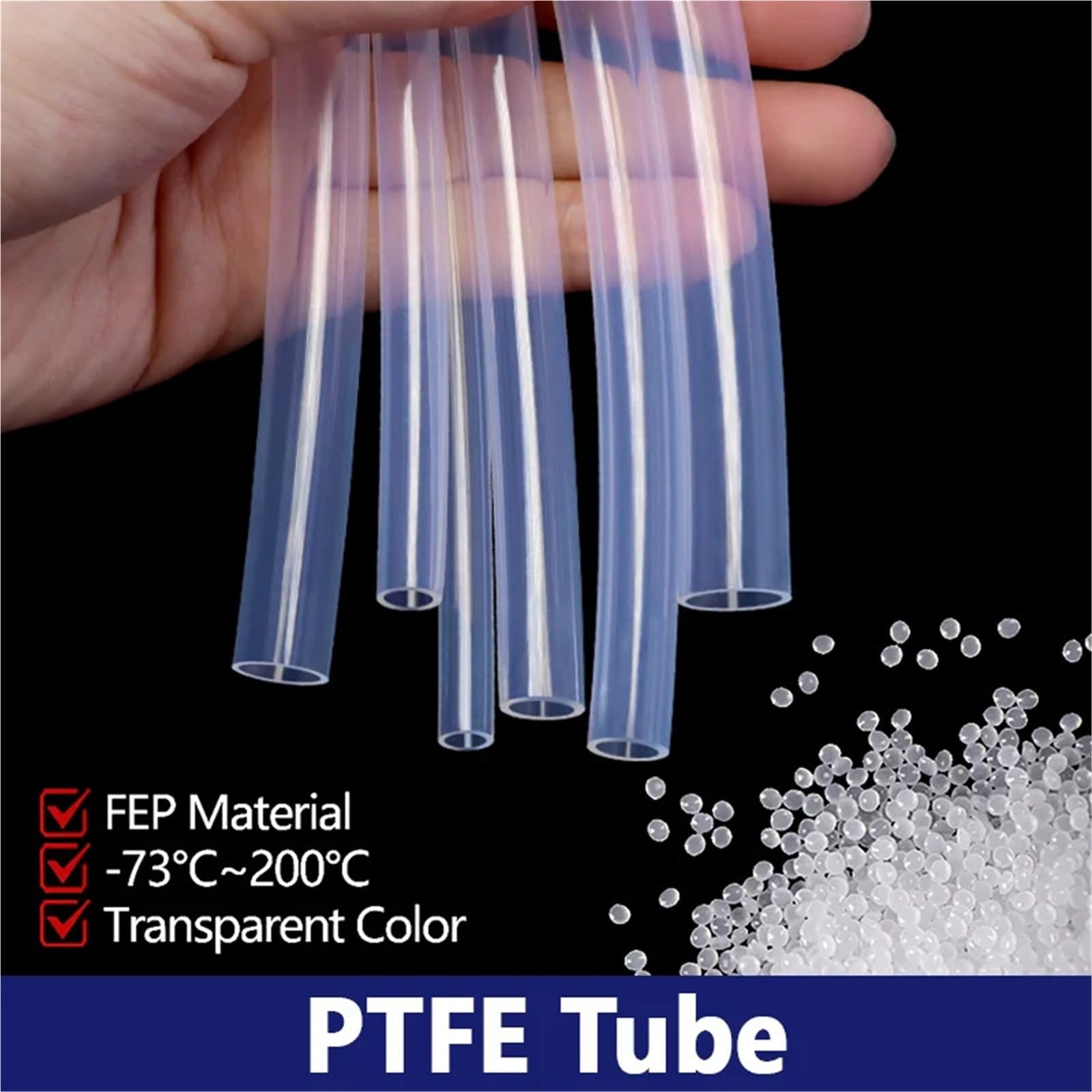 PTFE Tubo For piezas de Hotend con cabezal J extrusor de impresora 3D | ID 0,8-10 mm 1-10 m Tubo resistente al calor(10M_4X6MM)