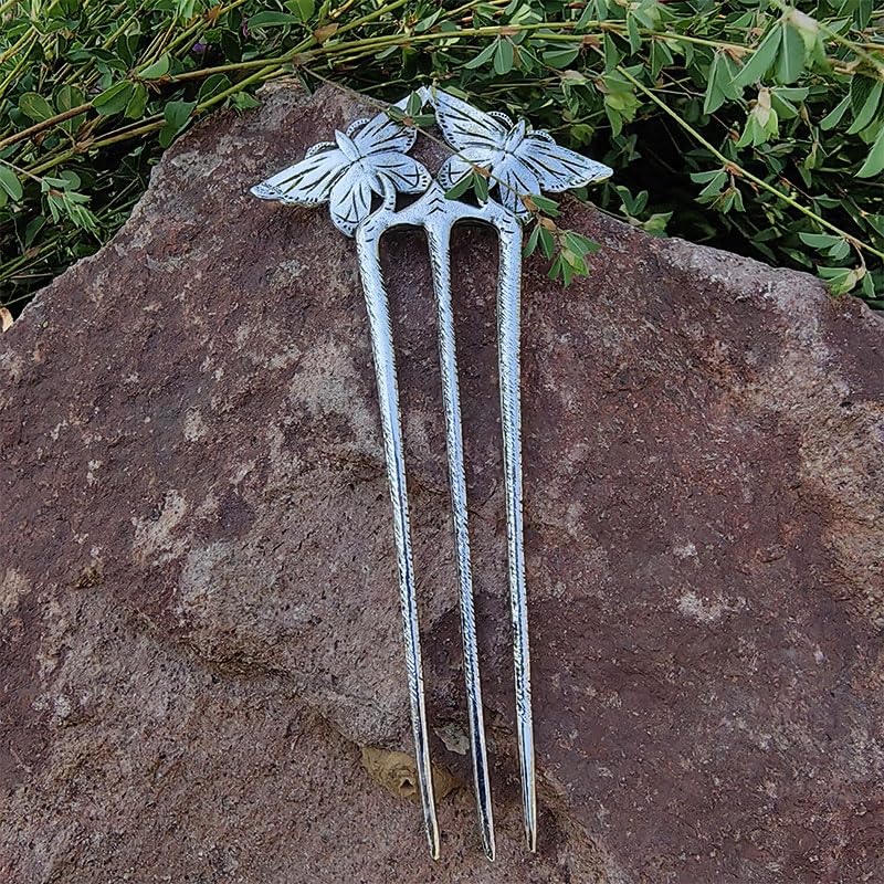 6PCS Witchy Hair Pin Set for Women, Dragonfly Butterfly Moth Crab & Floral U Shaped Hair Sticks, Nature Boho Hair Accessories, Mother’s Day Gift