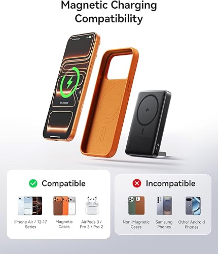 Miniatura 6 de INIU para cargador portátil, Qi2 certificado, 15W 10000mAh banco de energía magnética,