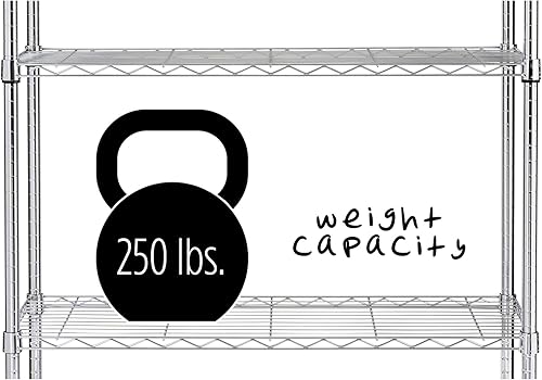 Miniatura 9 de Honey-Can-Do SHF-01906 Estantería cromada de 4 niveles, 250 libras, 4 niveles