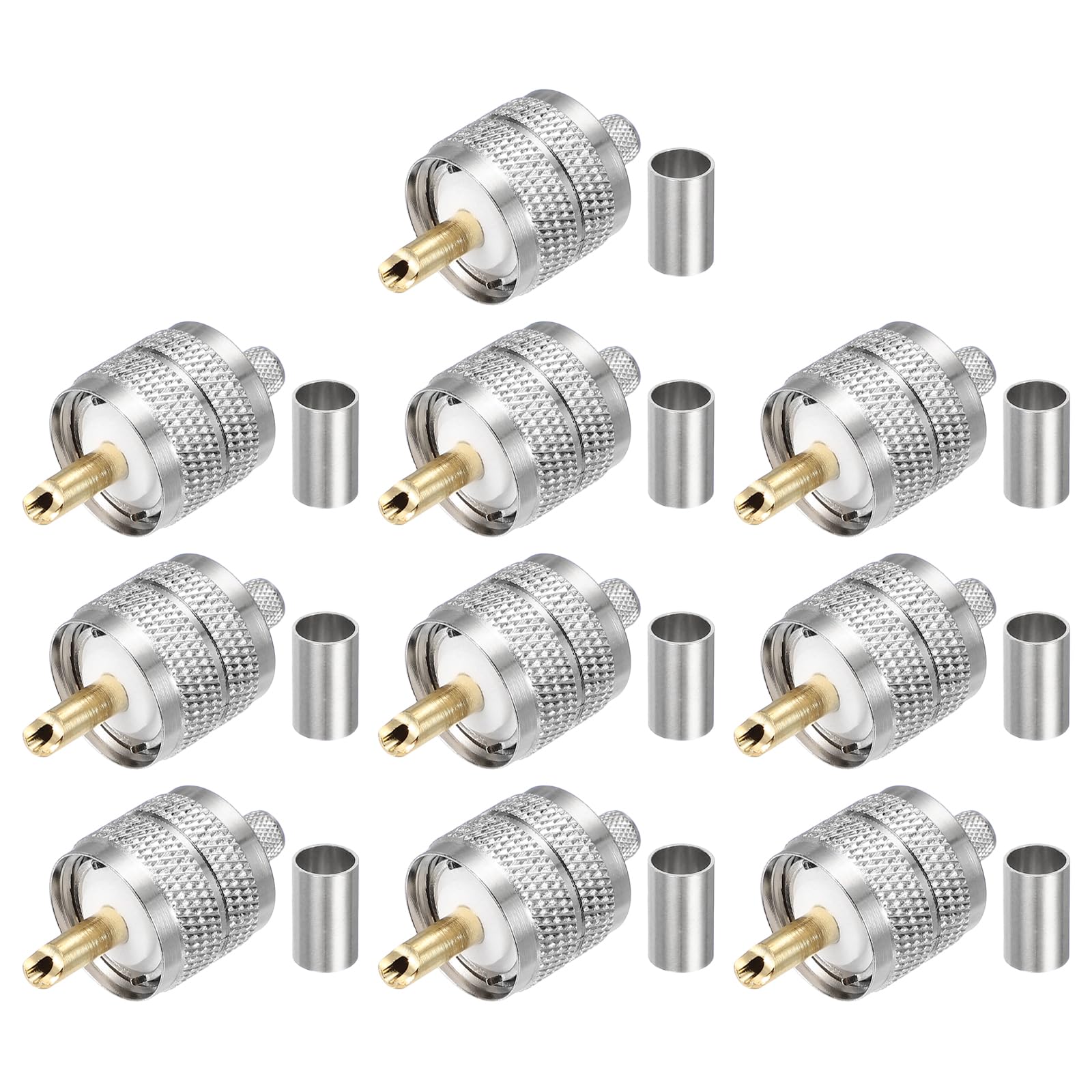 Conector UHF macho PL259 de crimpado de 50 ohmios y 4,1 mm para cable RG316 en dispositivos WLAN 7