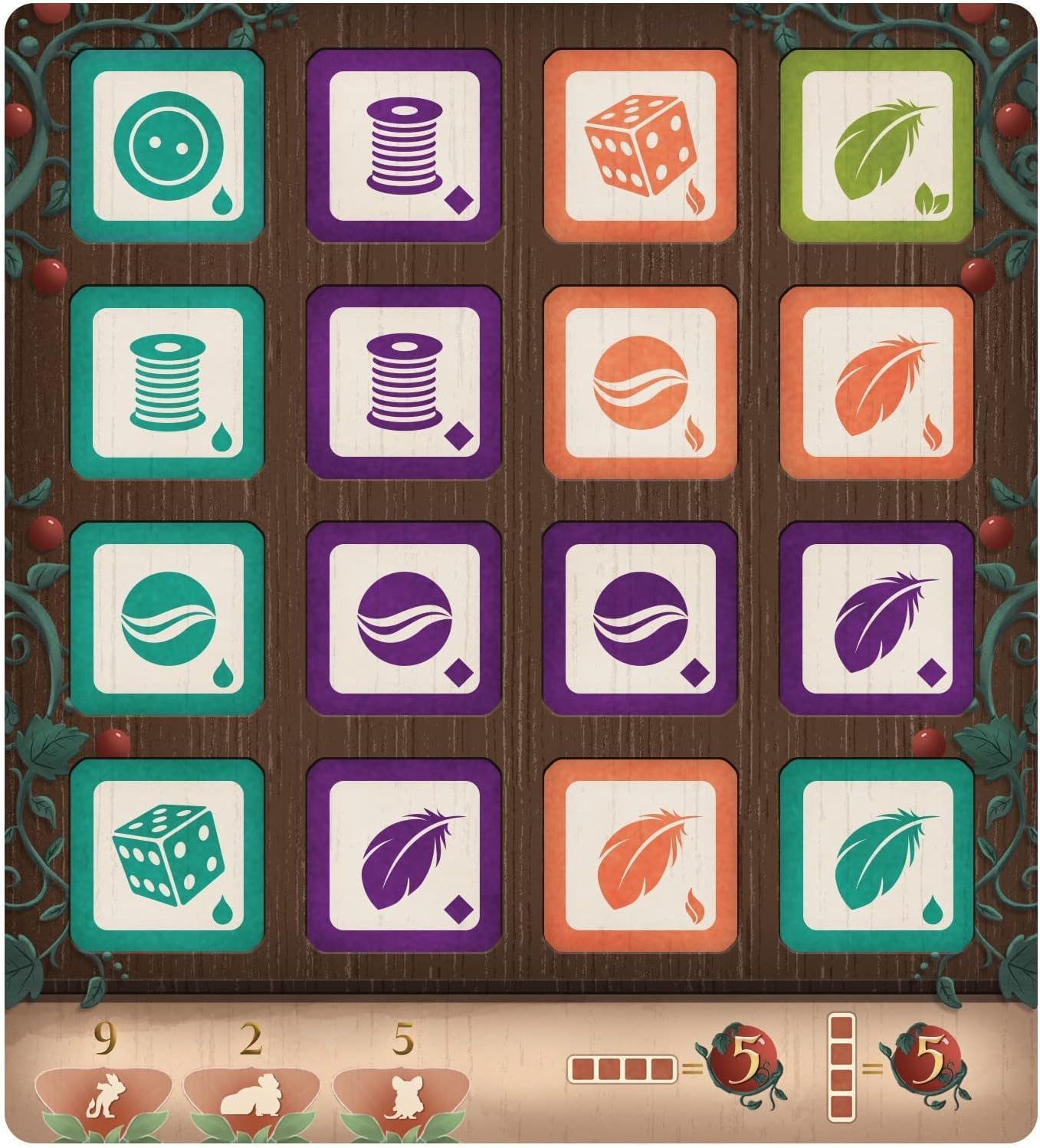 Plaid Hat Games Hickory Dickory Board Game – The Royal Scavenger Hunt, A Worker Rotation Scavenger Game, 1-4 Players, 60-120 Minute Playtime