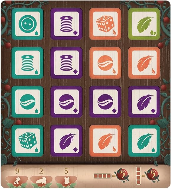 Foto 7 de 8 de Plaid Hat Games - Hickory Dickory - Juego de Rotación de Trabajadores - Juego de Mesa Bellamente Ilustrado