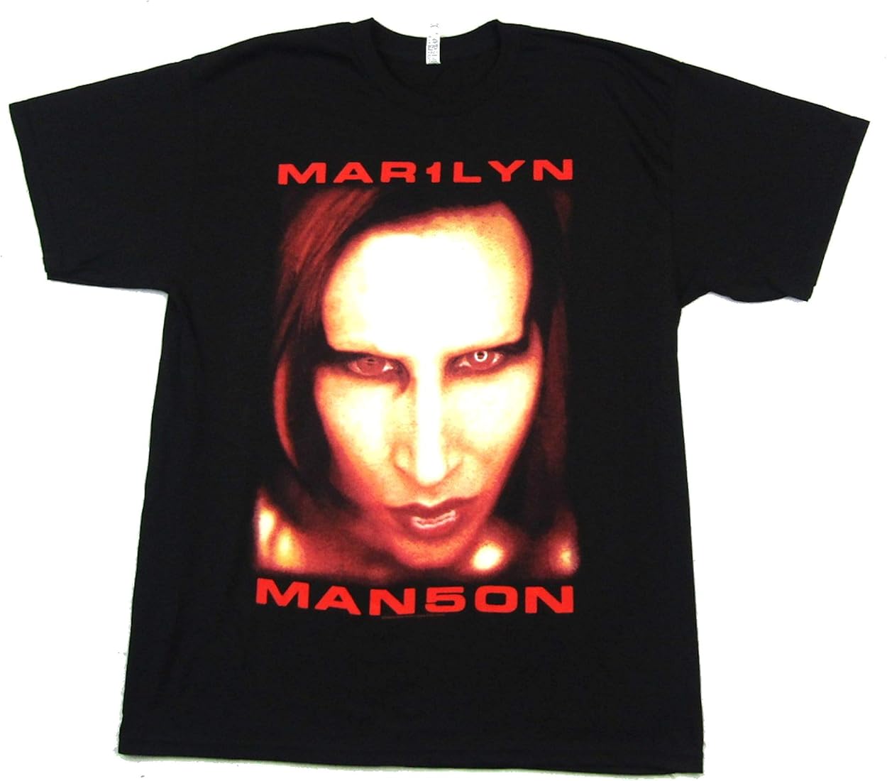 Buy Marilyn Manson Big Face Jumbo Bigger Than Satan Black T Shirt