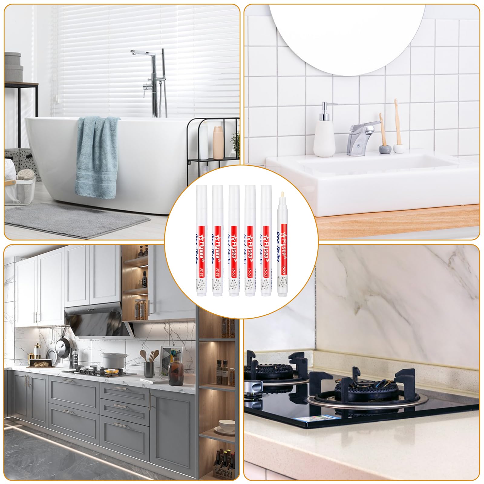 Penna Per La Riparazione Di Piastrelle Bianche Per Fughe - Foto 7