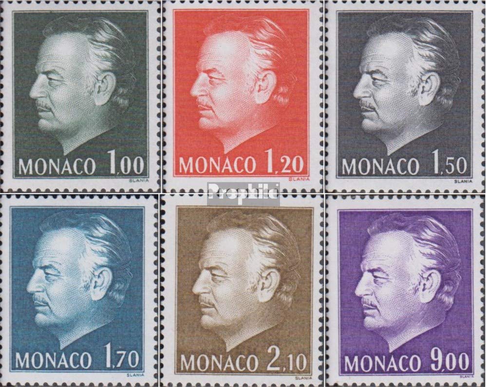 Briefmarken-Set Monaco 1978 Rainier – Komplette Ausgabe 1325-1330, Postfrisch (MNH), Sammlerstück
