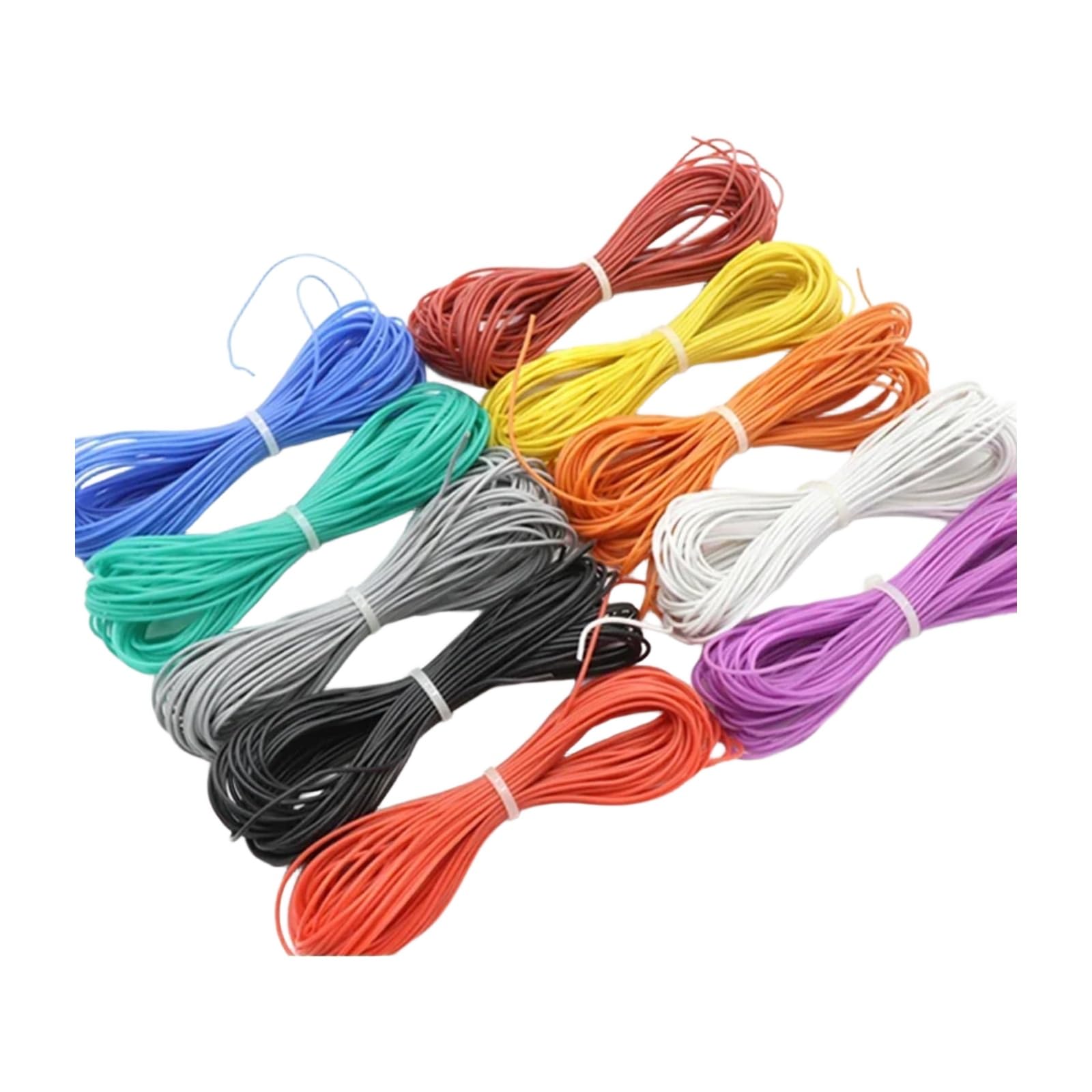 Cable resistente al calor 1M/5M 30 28 26 24 22 20 18 16 15 14 13 12 10 AWG alambre de silicio ultra suave cobre (PURPLE; 1m; 26 AWG)