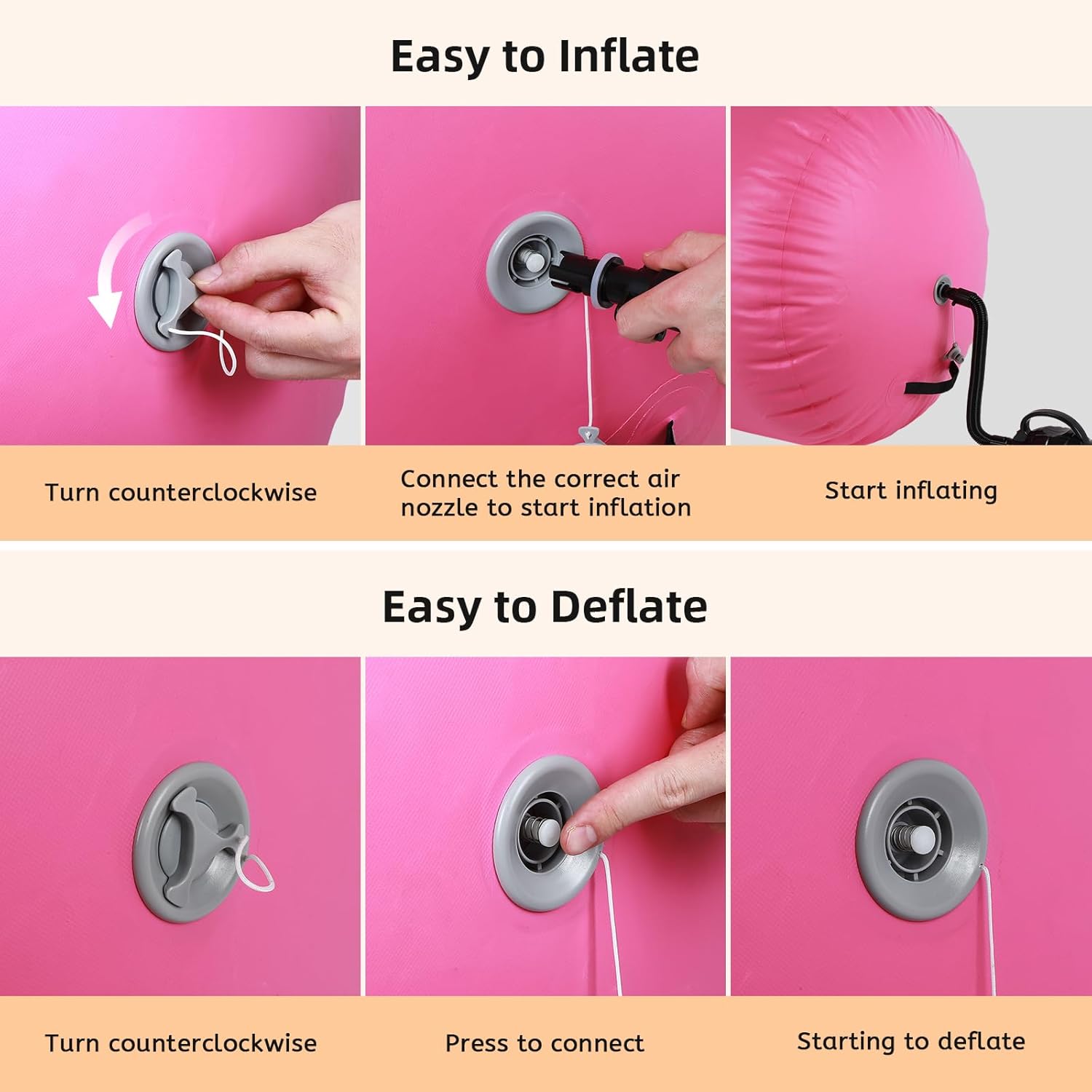 Inflatable Gymnastics Air Roller Tumbling Barrel with Electric Pump for Back Handspring Training and Cheerleading Home Use Gymnastics Equipment Air Track Tumble Mat