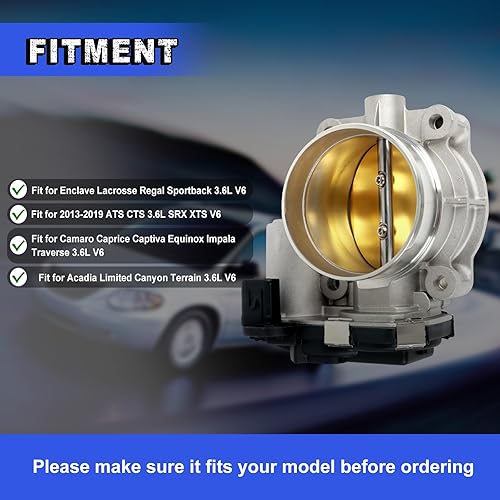 Miniatura 3 de S20219 Cuerpo electrónico del acelerador 12632172 Cuerpo de acelerador de combustible de repuesto automotriz para ATS CTS SRX XTS Enclave Lacrosse