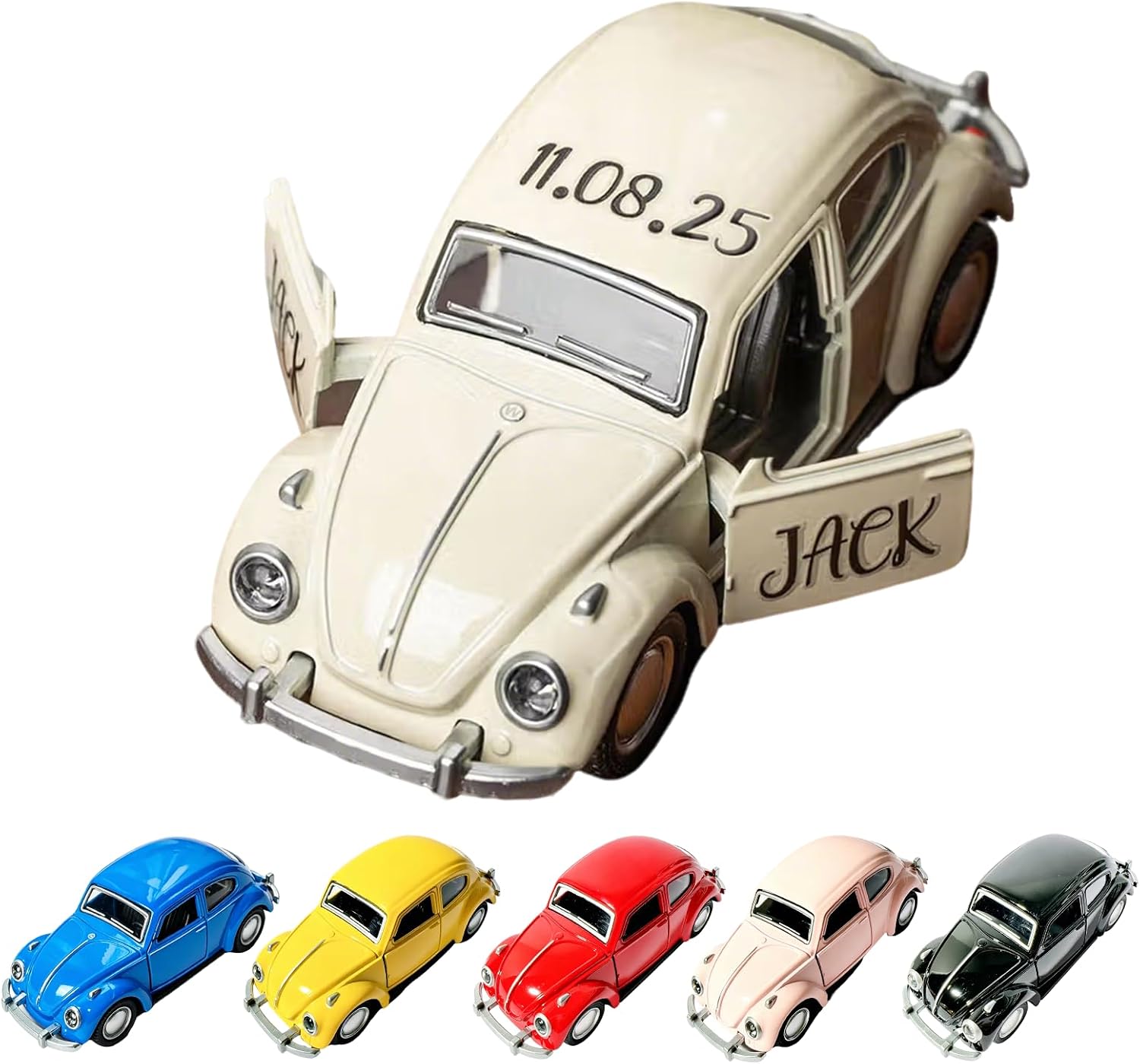 Personalized Mini Vintage Car Model for Wedding, Custom Name and Date, Wedding Party Thank You Gift for Ring Bearer, Groomsmen, Guests, Retro Car Desk Ornament, Birthday Gifts, Party Gifts