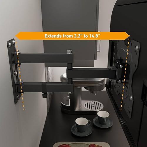 Miniatura 4 de D-Line Soporte de pared para TV de movimiento completo para televisores de 23 a 50 pulgadas, inclinación, giro y extensión, VESA 3.937 x 3.937 in -