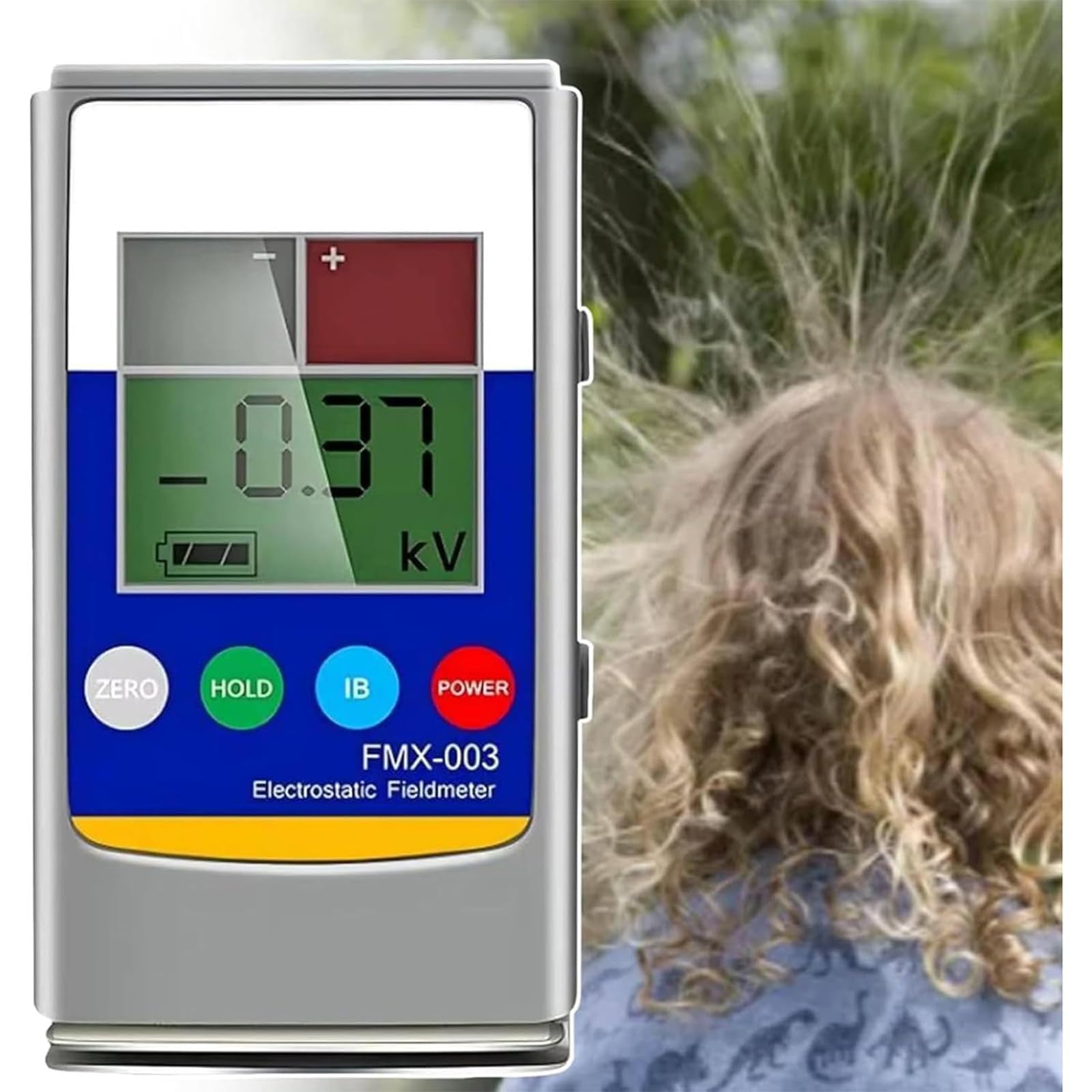 Probador electrostático portátil de 0 a 20 kV, medidor de campo estático LCD para goma, fibra, hilo, plástico, detección de panel compuesto