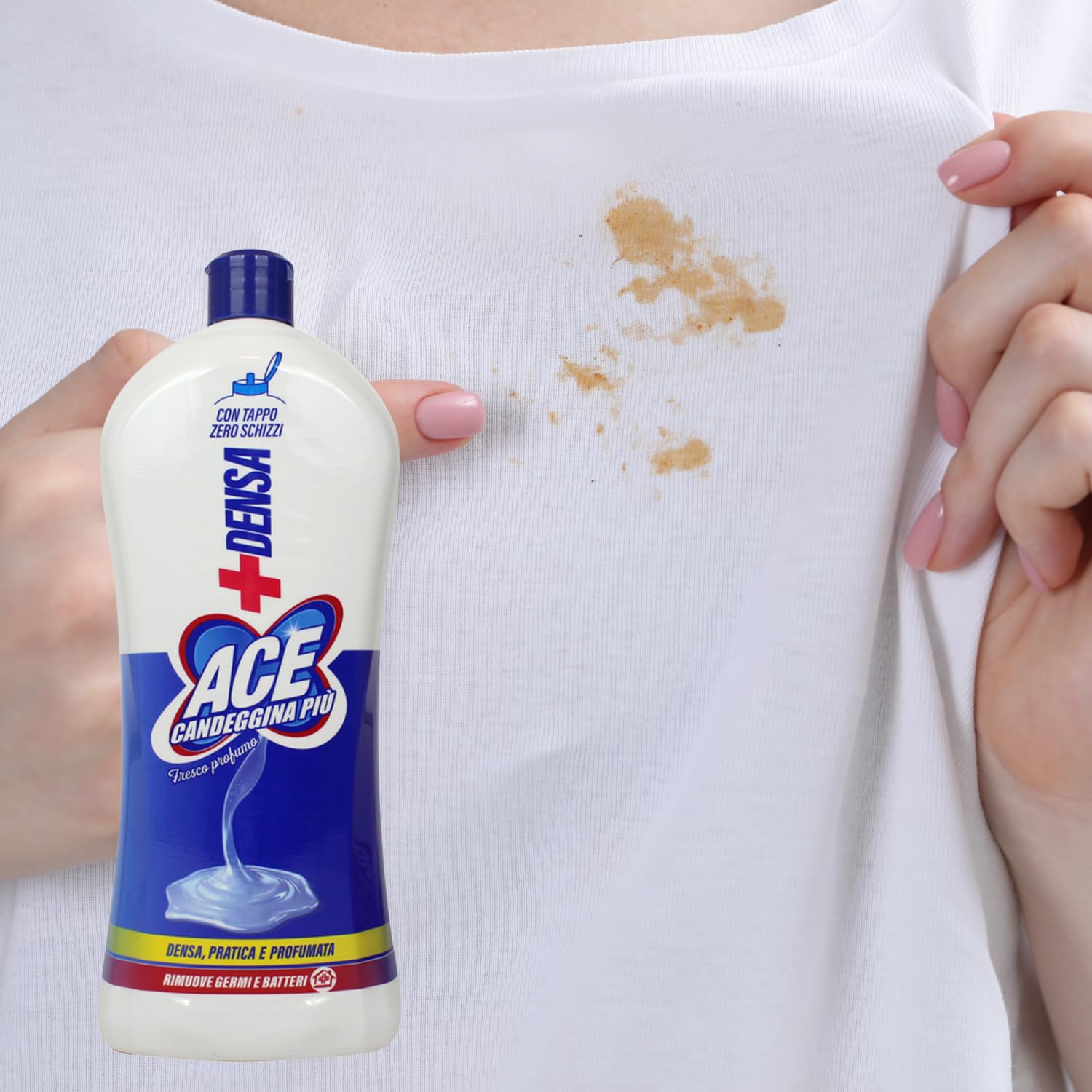 Candeggina Più Densa Profumata 1L – Formula Anti-Schizzo e Pulizia Profonda kit con Spugna Brandizzata SPESA & RISPARMIO Inclusa – Variazioni 4/8/12 Pezzi (12)