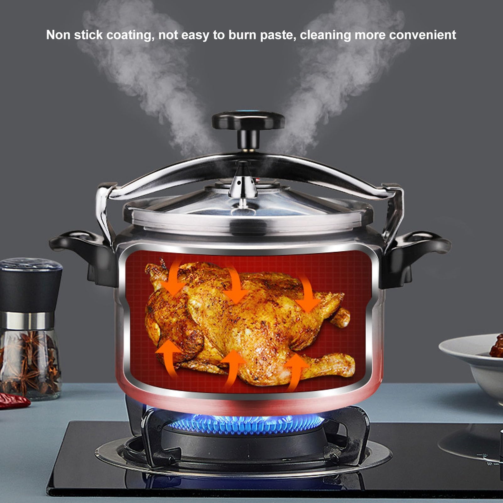 Instant Pot 3-in-1 Stainless Steel Pressure Cooker - 6L Explosion-Proof  Cooker With 3 PSI Settings \u0026 Glass Lid 304 Stainless Steel 6L Pressure  Cooker, image size:1601x1601