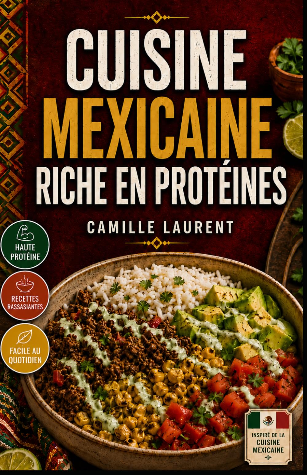 Cuisine mexicaine riche en protéines: 60 recettes simples et rassasiantes pour bowls, tacos et repas épicés