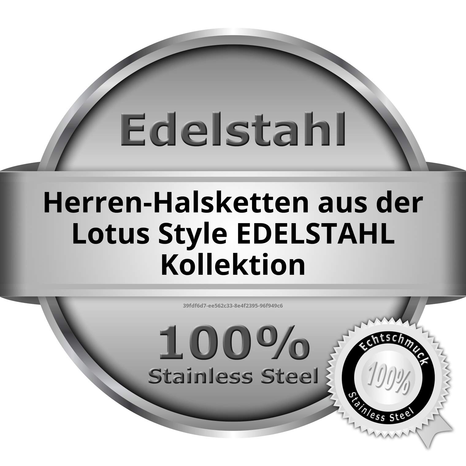 Collar LOTUS Style LS1933-1/1 de plata para hombres, en acero inoxidable, joyería JLS1933-1-1, una oferta de IMPPAC