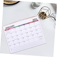 Vista 9 de TEHAUX Convenient Wall Hanging Calendar Stylish Coil Design for Office Home Scheduling for Planning Organizing Family Activities