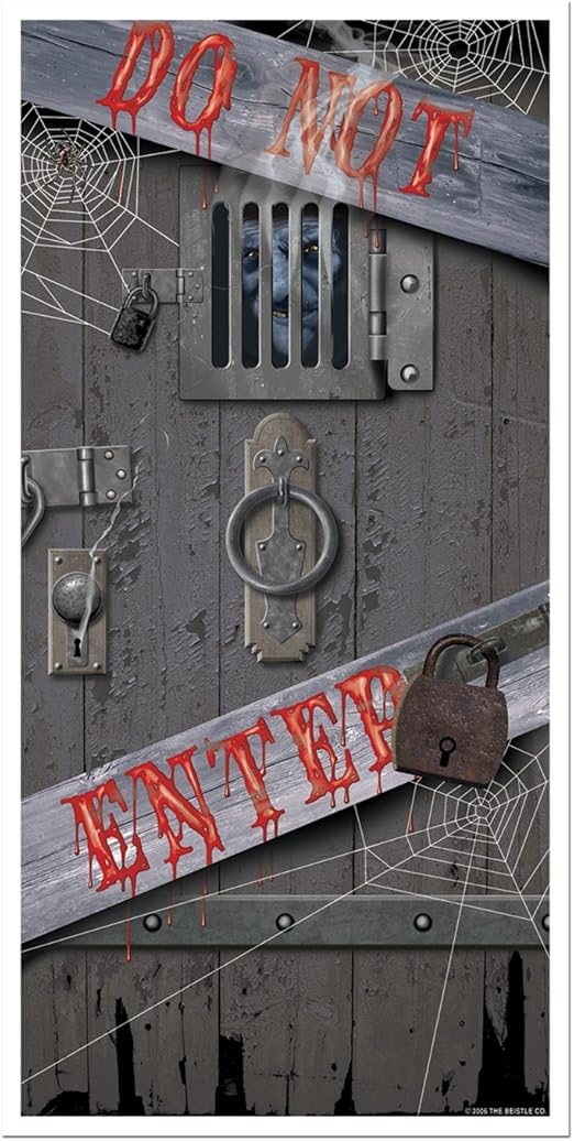 Beistle Haunted Halloween Door Cover, 30-Inch by 5-Feet