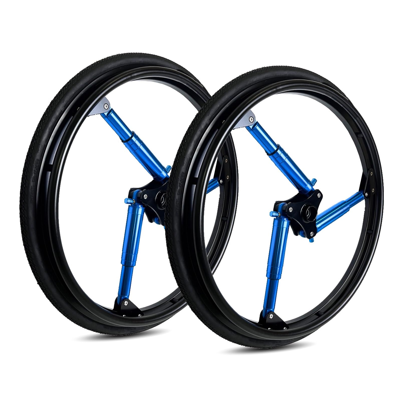 1 Par de Ruedas de Repuesto de 24 Pulgadas para Silla de Ruedas Deportiva, 24×1(25-540) Rueda Trasera de Aleación de Titanio