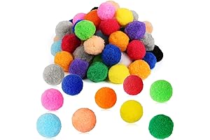 Pllieay 60pcs 2 Inch Very Large Assorted Pom Poms