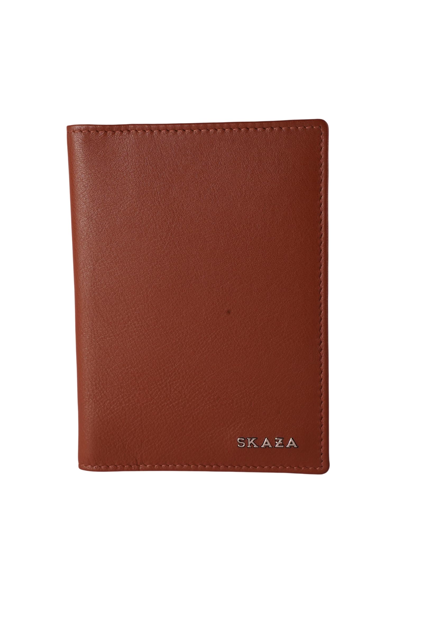 skaza Genuine Leather Passport Holder for Men | RFID Blocking Travel Wallet with 4 Card Slots, ID Window & Multiple Compartments | Slim Passport Cover Organizer | Brown-picture-53