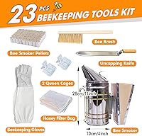 Vista 3 de BeeCastle Beekeeping Supplies 22PCS Beekeeping Tools Kit with Organizer Handbag, Bee Keeping Supplies-All Tools Kit Bee Keeping Starter Kit for