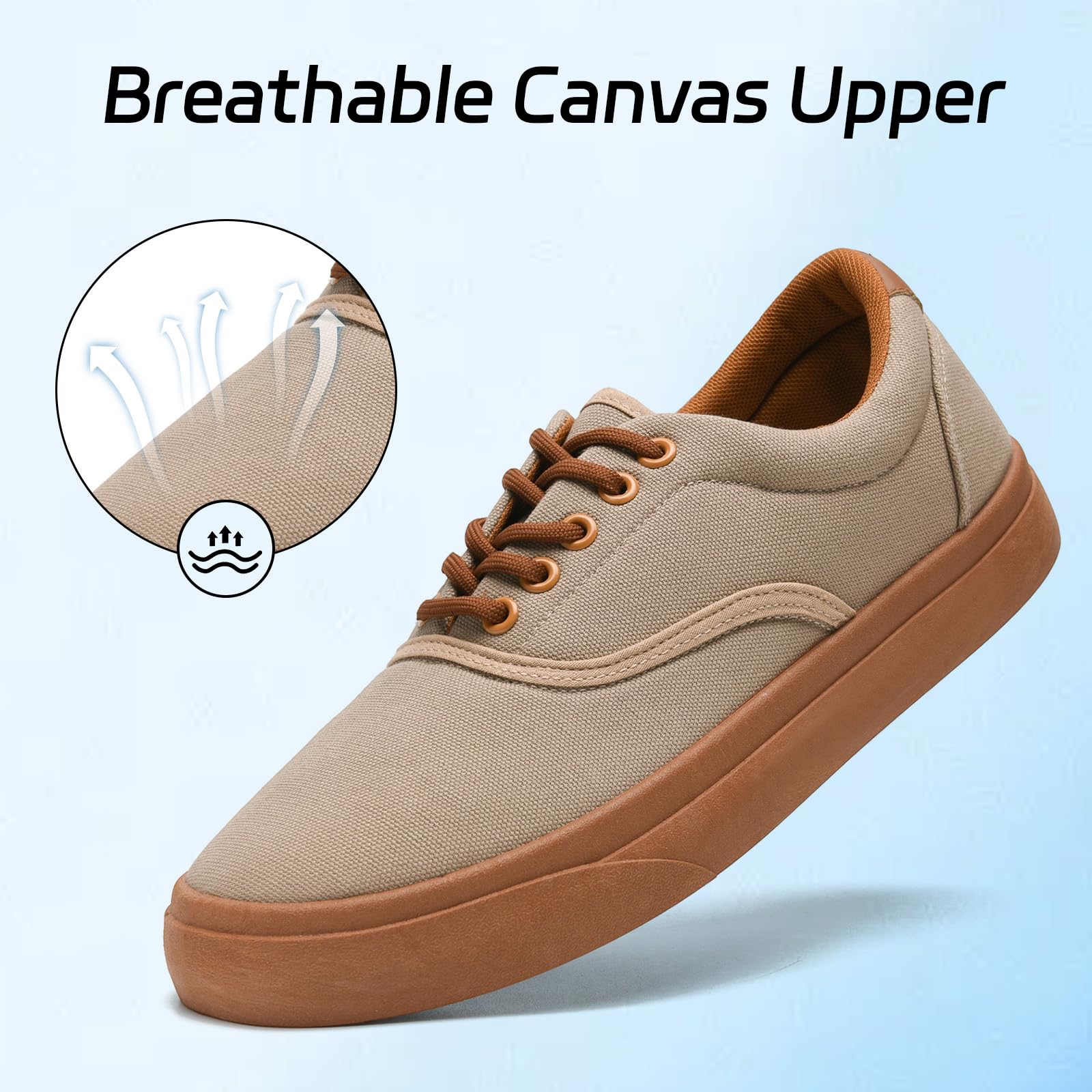 sharllen Herren Canvas Sneaker Low Top Stoffschuhe Leicht Mode Turnschuhe