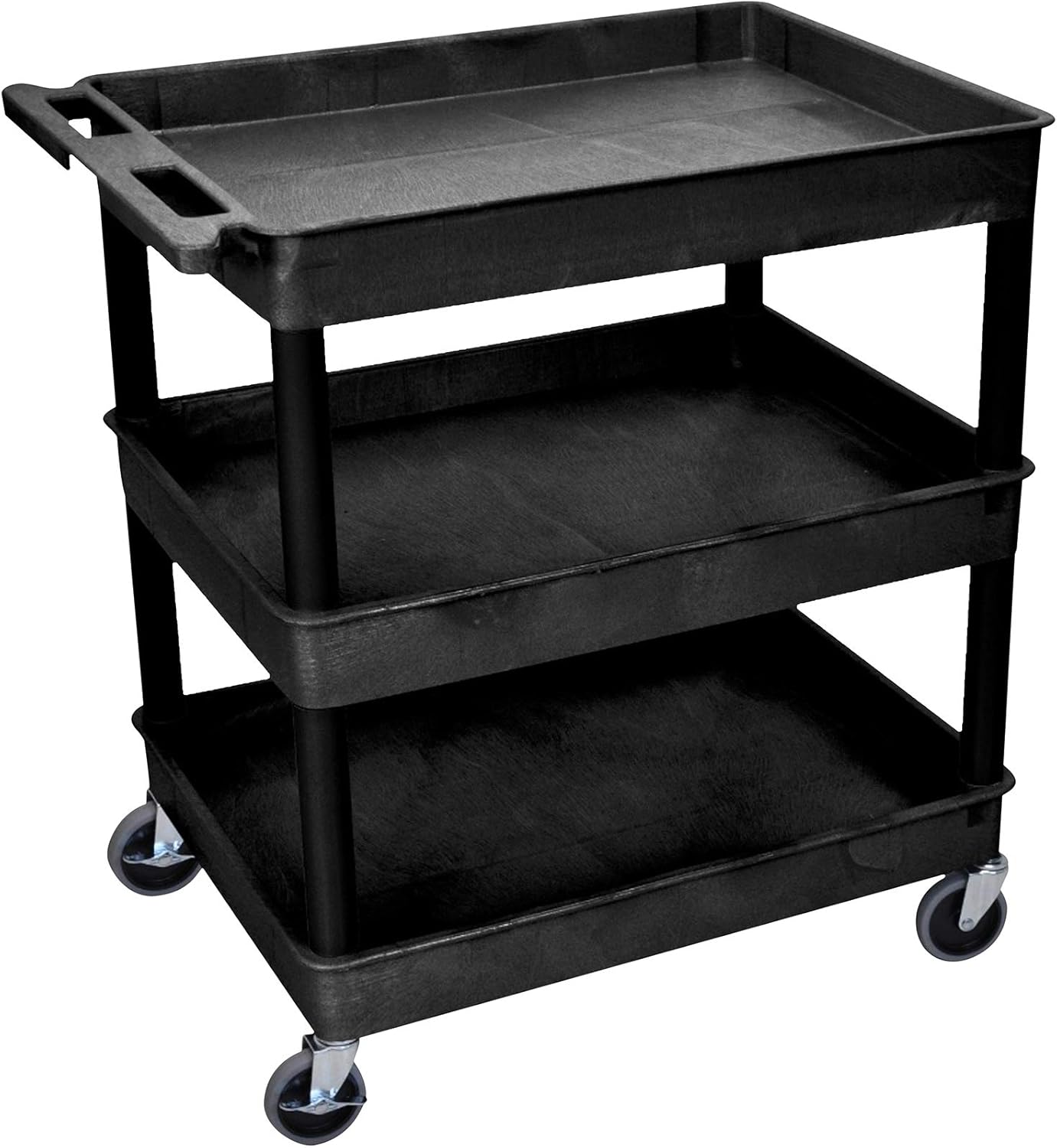 LUXOR TC111-B Large Tub Cart - Three Shelves