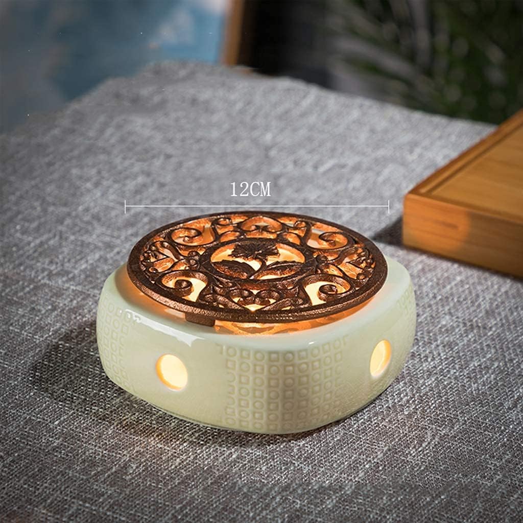 Teapot Warmer Porcelain Heating Furnace Warmer Candle Warm Tea Stove Tea Cosy for Teapot