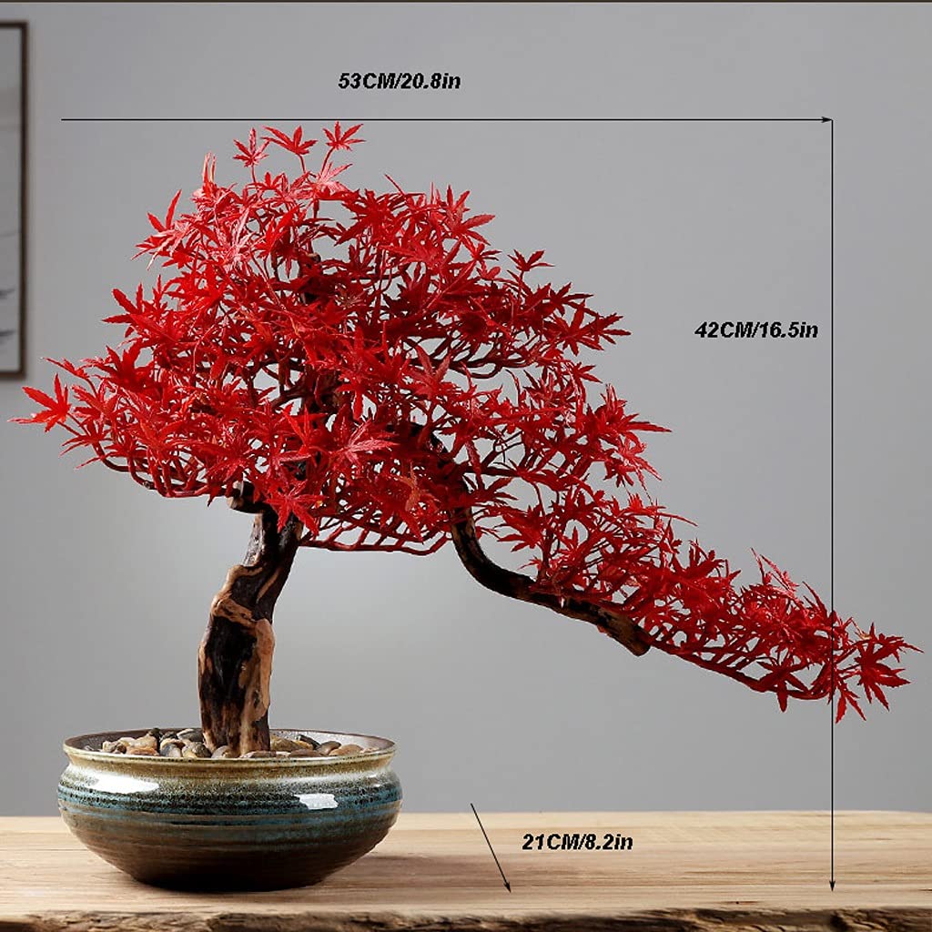 Bonsai Pianta Artificiale Bonsai Tree Simulazione Pianta in Vaso Zen Falso Pianta Verde Accogliente Bonsai Bonsai Adatto for Soggiorno Interni Desktop Decoration Pianta Artificiale Bonsai