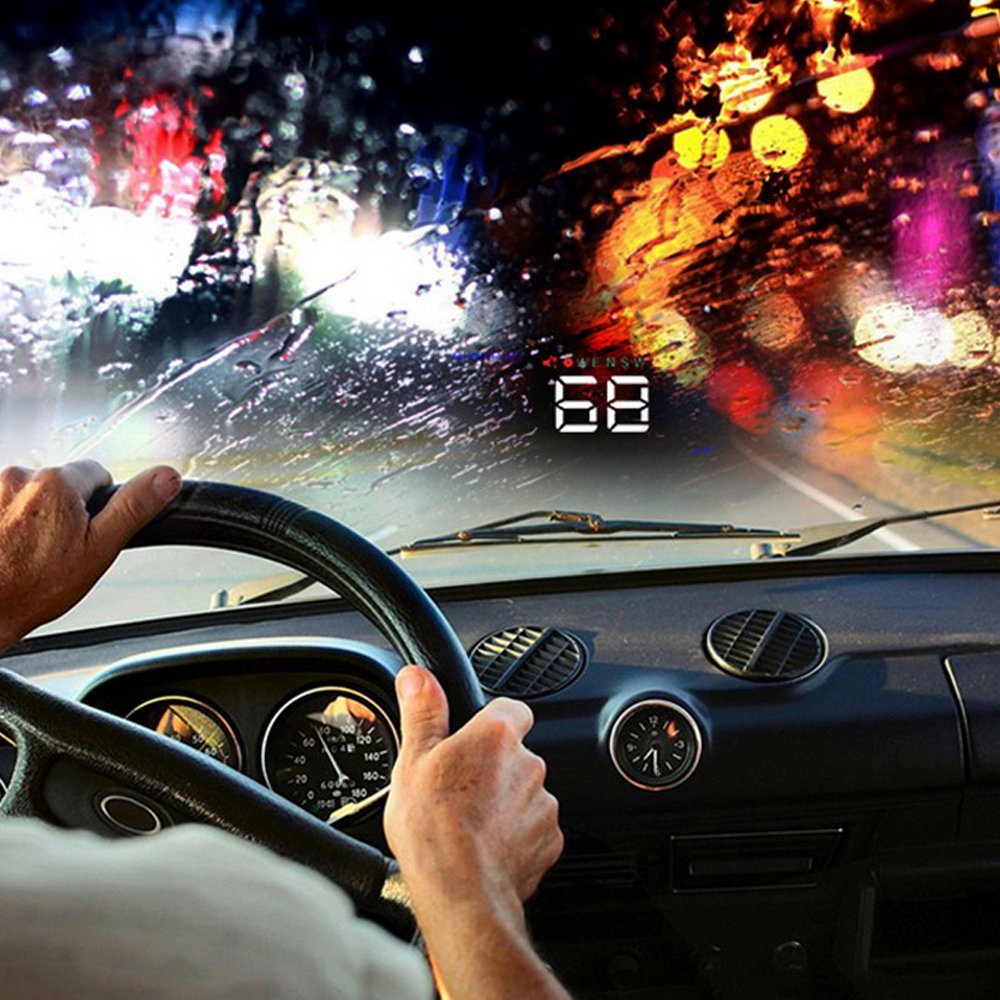 PolarLander Head Up Display HUD Proiettore di velocità per Auto sul Parabrezza HUD Display Car-Styling Tachimetro Digitale Universale per Auto