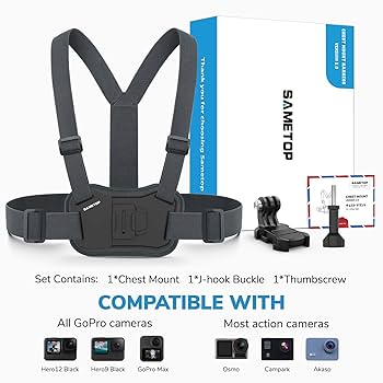 Amazon.com : Sametop Chest Mount Harness Strap Body Mount