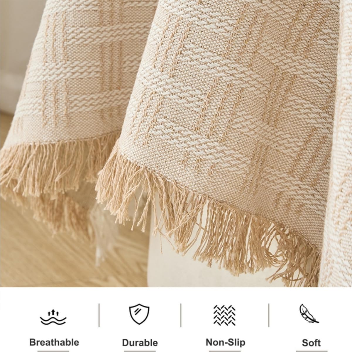 Manta Sofa Grandes para Cama Plaid Sofa 1 2 3 4 Plazas Colores Sólidos Sofa Plaid Cama Reversibles Sofá Asiento Cama Doble (Blanco,180x380cm)