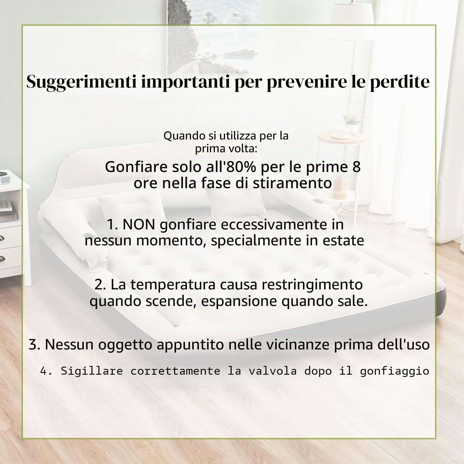Materasso ad aria queen size con testiera e cuscino, divano letto gonfiabile per pernottamenti