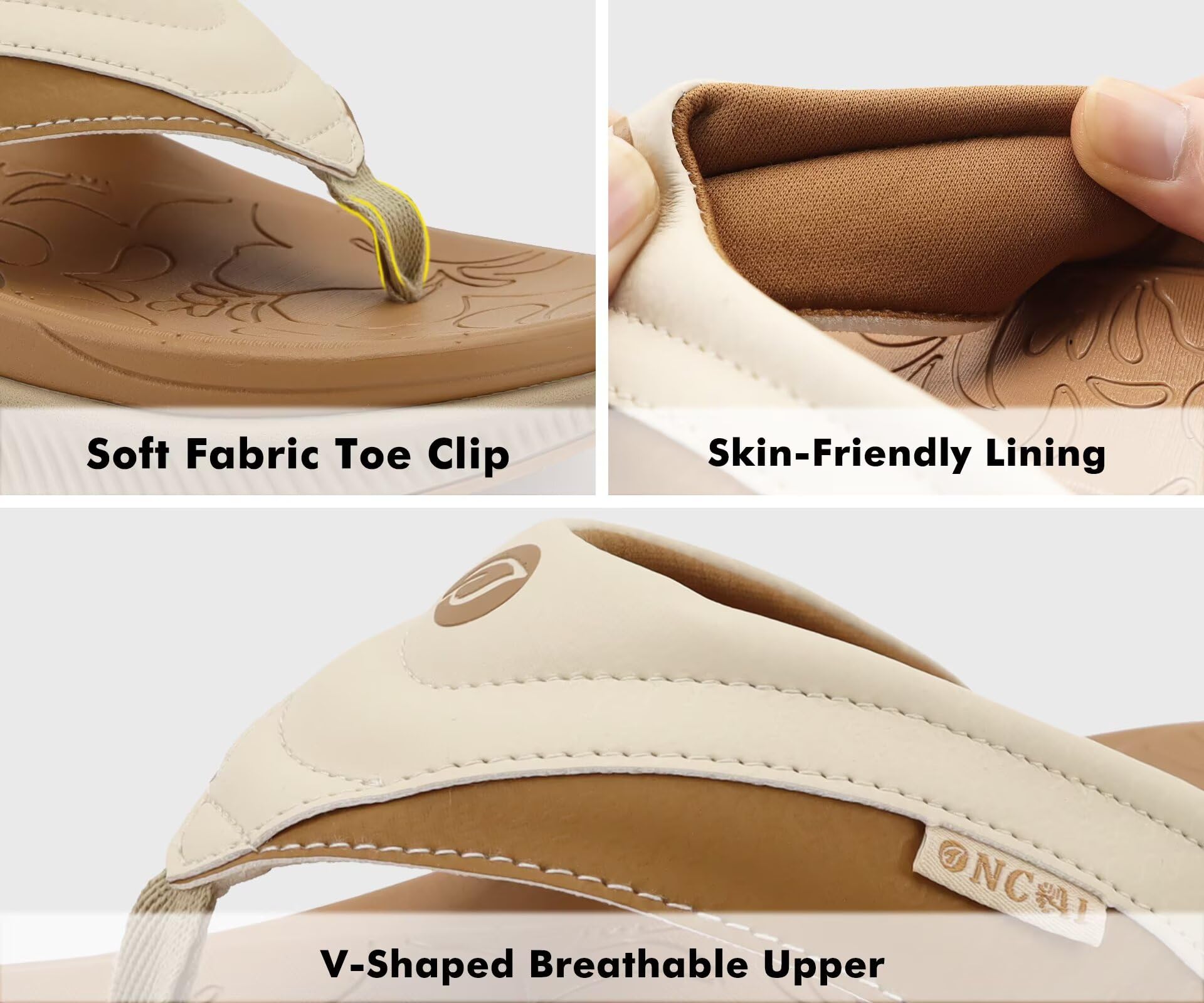 ONCAI Chanclas para Mujer Sandalias Plataforma con Soporte de Arco de Verano Cómodas y Ligeras Antideslizantes con Suela de Goma para Interior y Exterior Tallas 36-43