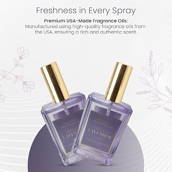 Brooklyn Fragrance Co. Everyday Room Spray Premium French Lavender Scent - Long lasting Fragrance for Home, Office or Bathroom Air Freshener Rectangle Spray bottle 100 ml