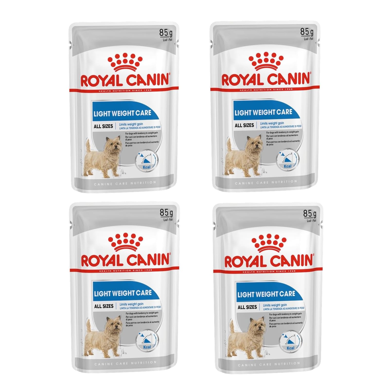 Royal Canin Light Weight Care Mousse | 4er Pack | 4 x 12 x 85 g | Alleinfuttermittel für Hunde | Ab dem 10. Lebensmonat
