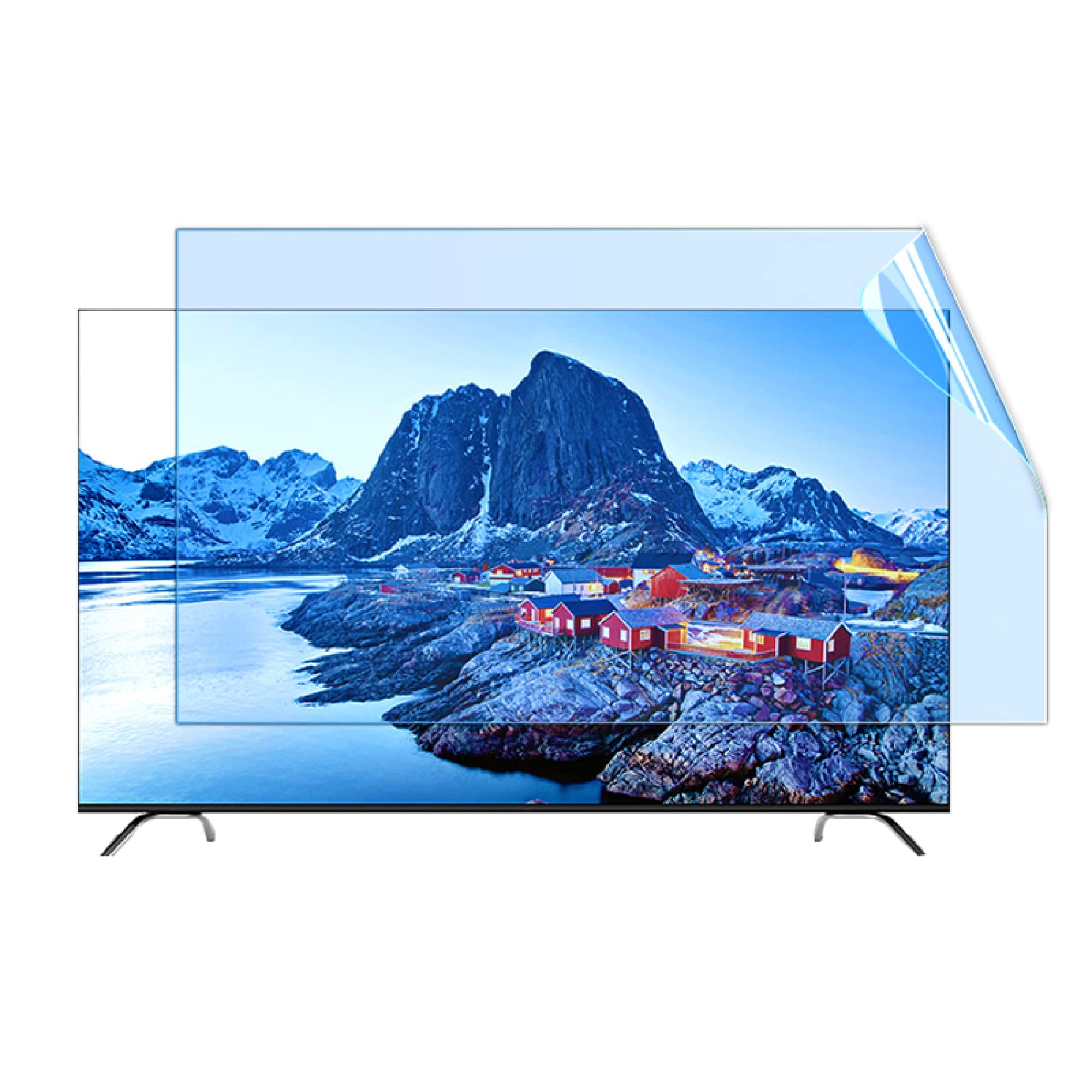 Protecteur d'écran TV antireflet taux de 90% réduction film mat de protection 50 pouces