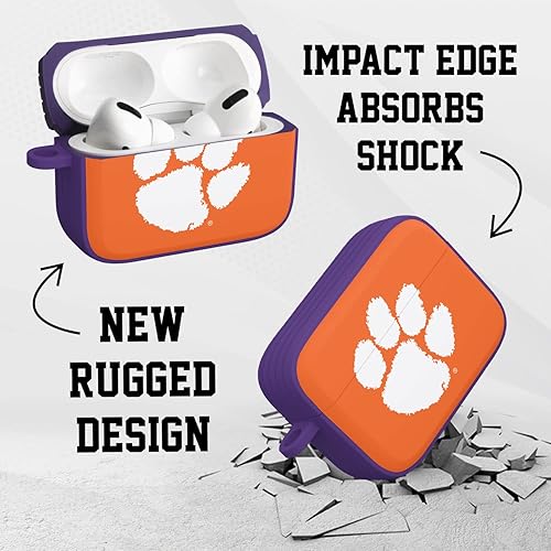 Vista 240 de AFFINITY BANDS Texas Longhorns HDX - Funda con nombre personalizado compatible con Apple AirPods Pro 1 y 2 (negro clásico)