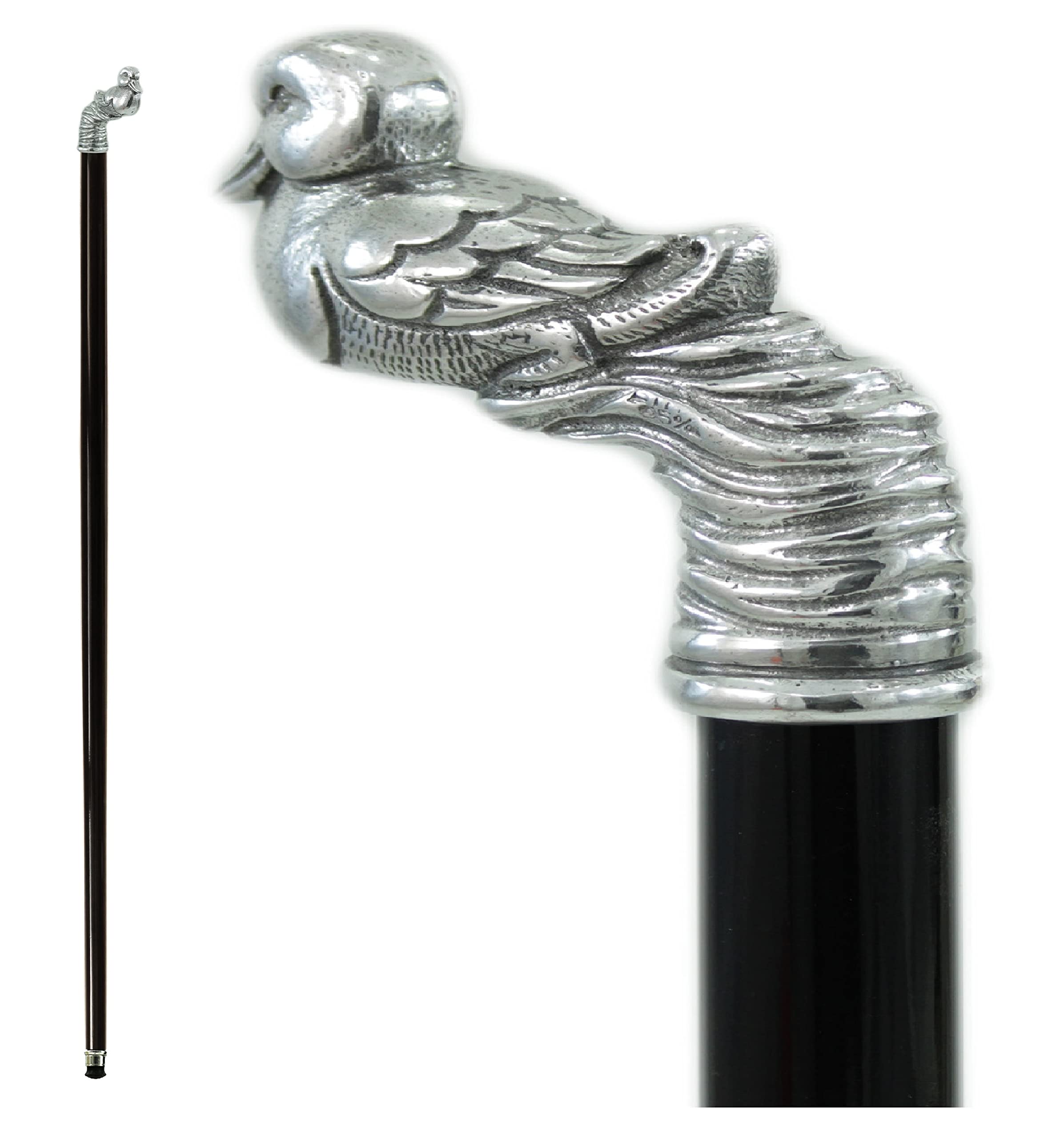 Cavagnini Bastón de Paseo Colorido, Madera Artesanal, Personalizado - para Hombre Anciano ortopédico Made in Italy.