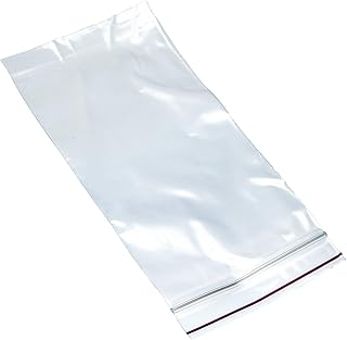Minigrip Red Line MGRL2P0408 Polyethylene (LDPE/LLDPE Blend) Clear Reclosable Bag, 8